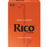 Rico Bass Clarinet Reeds 3.0 - Box of 10