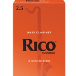 Rico Bass Clarinet Reeds 2.5 - Box of 10