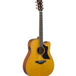 Yamaha A5M Folk Size Cutaway Acoustic Electric Guitar w/ Hard Case - Vintage Natural
