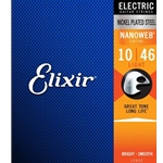 Elixir Nanoweb Plain-Steel Light Electric Guitar Strings
