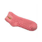 Treble Clef Fuzzy Socks - Pink