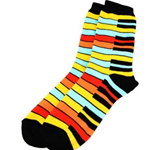 Keyboard Socks - Yellow Rainbow