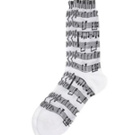 Music Score Socks - White