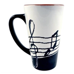 Music Notes Latte Mug - 16oz