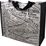 Sheet Music Collage Tote Bag