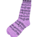 Sheet Music Socks - Lavender