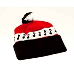 Knit Music Note Hat - Red