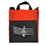 Red Treble Clef Tote Bag