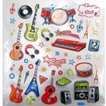 Rockin Musical Instruments Stickers