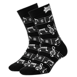 Levy's Crew Socks - Notes Blk & Wht