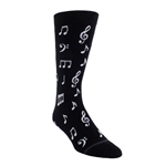 Music Notes Crew Socks Men's