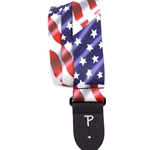 US Waving Flag Polyester Guitar Strap