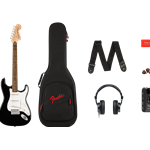 Fender Affinity Series Stratocaster Mustang Micro Electric Guitar Pack - Black