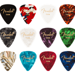 Fender Thin 351 Shape Culluloid Medley Picks- Pack of 12