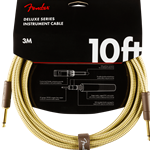 Fender 10ft Deluxe Series Braided Instrument Cable - Tweed
