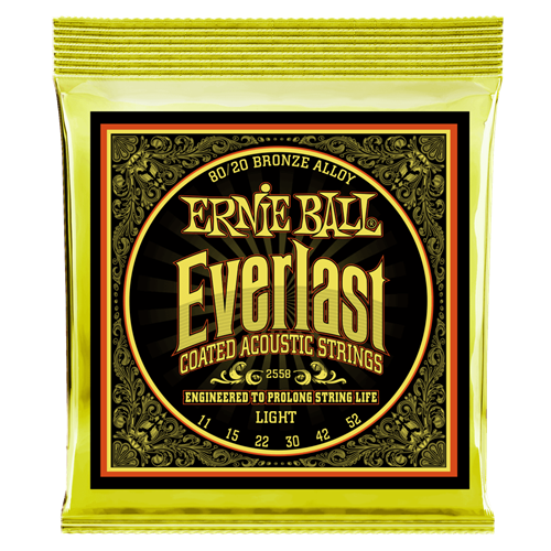 Ernie Ball Everlast Coated 80/20 Light Acoustic Guitar Strings