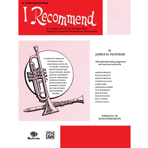 I Recommend - Book 1 - Tenor Saxophone