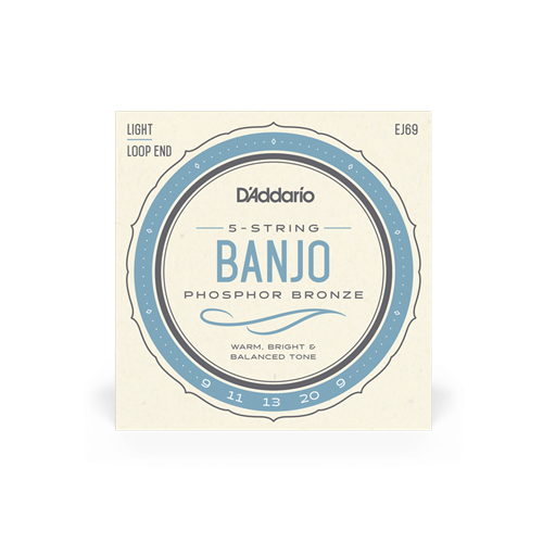 D'Addario Banjo 5-String Light Phosphor Bronze Strings