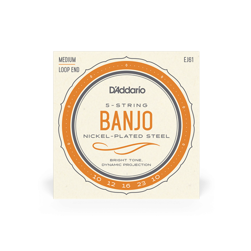 D'addario Banjo 5-String NIckel Medium Strings