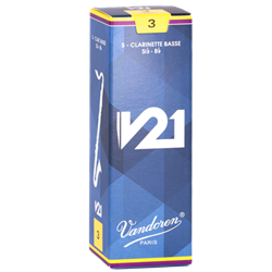 Vandoren V21 Bass Clarinet Reeds - Box of 5