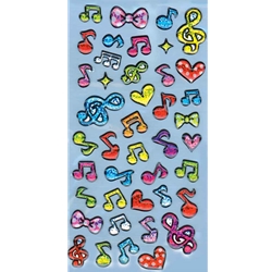 Glitter Note Music Stickers - 42