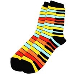 Keyboard Socks - Yellow Rainbow