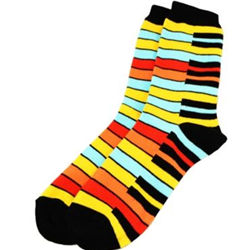 Keyboard Socks - Yellow Rainbow