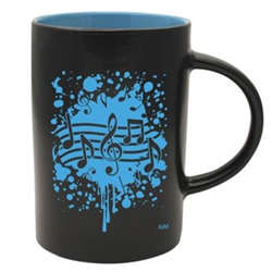 Blue Music Splatter Mug