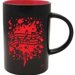 Red Music Splatter Mug