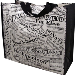 Sheet Music Collage Tote Bag