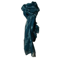 Music Notes Fashion Scarf - Teal