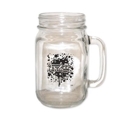 Splatter Music Note Mason Jar