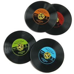 Vinyl Record Coasters - Set of 4