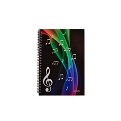 Music Notes Multi-Color Notebook