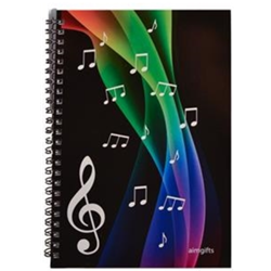 Music Notes Multi-Color Notebook