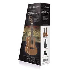 Alvarez RU90CP Concert Ukulele Pack, Regent Series - Natural