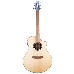 Breedlove Discovery S Concert Acoustic-Electric Guitar, European Spruce Concert Cutaway- Natural