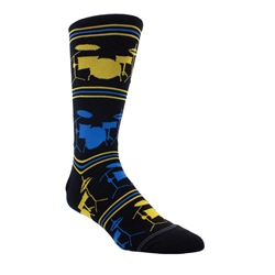 Drum Kit Socks - Black, Blue, Yellow