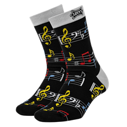 Levy's Crew Socks - Notes Color
