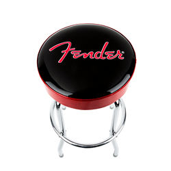 Fender 24" Black/Red Sparkle Logo Barstool