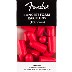 Fender Concert Foam Ear Plugs - 10 pack