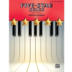 Five-Star Solos Book 6
(MMTA 2024 Intermediate B - On Golden Wings)
(NF 2021-2024 Moderately Difficult I - On Golden Wings & Rebel Rouser!)
